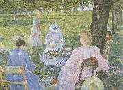 Theo Van Rysselberghe Family in an Orchard oil painting on canvas